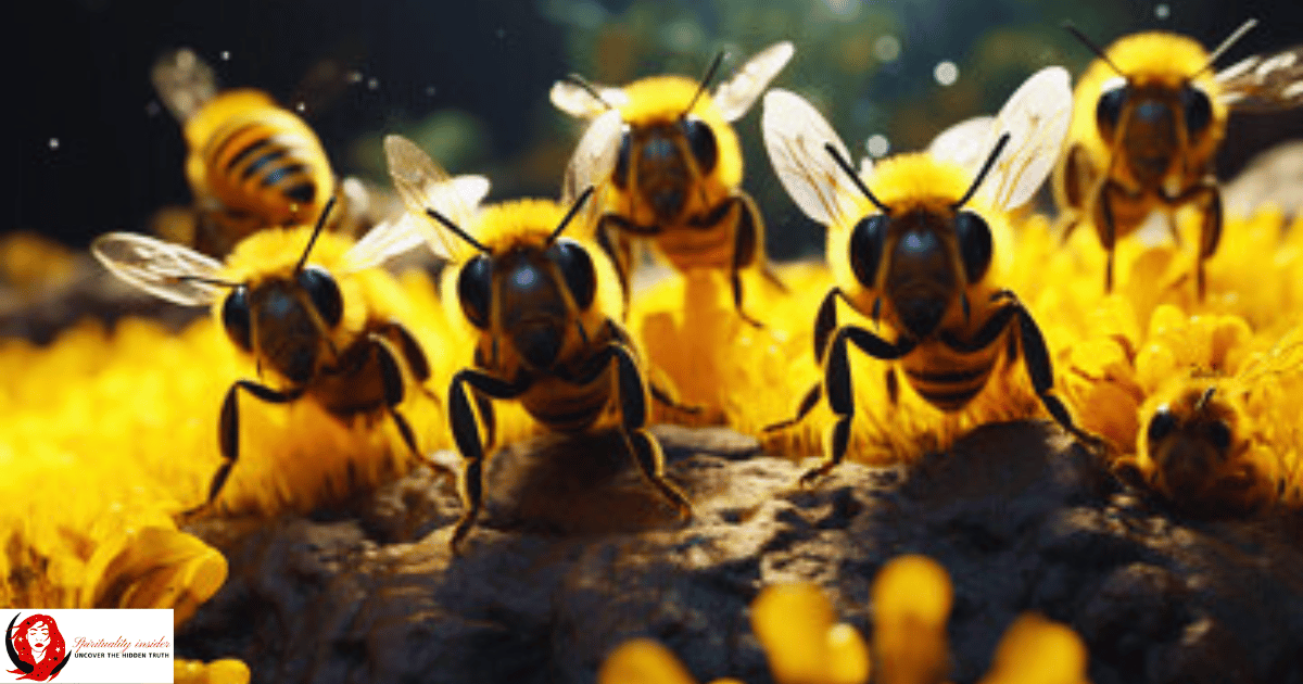 multiple bumblebees in search of food