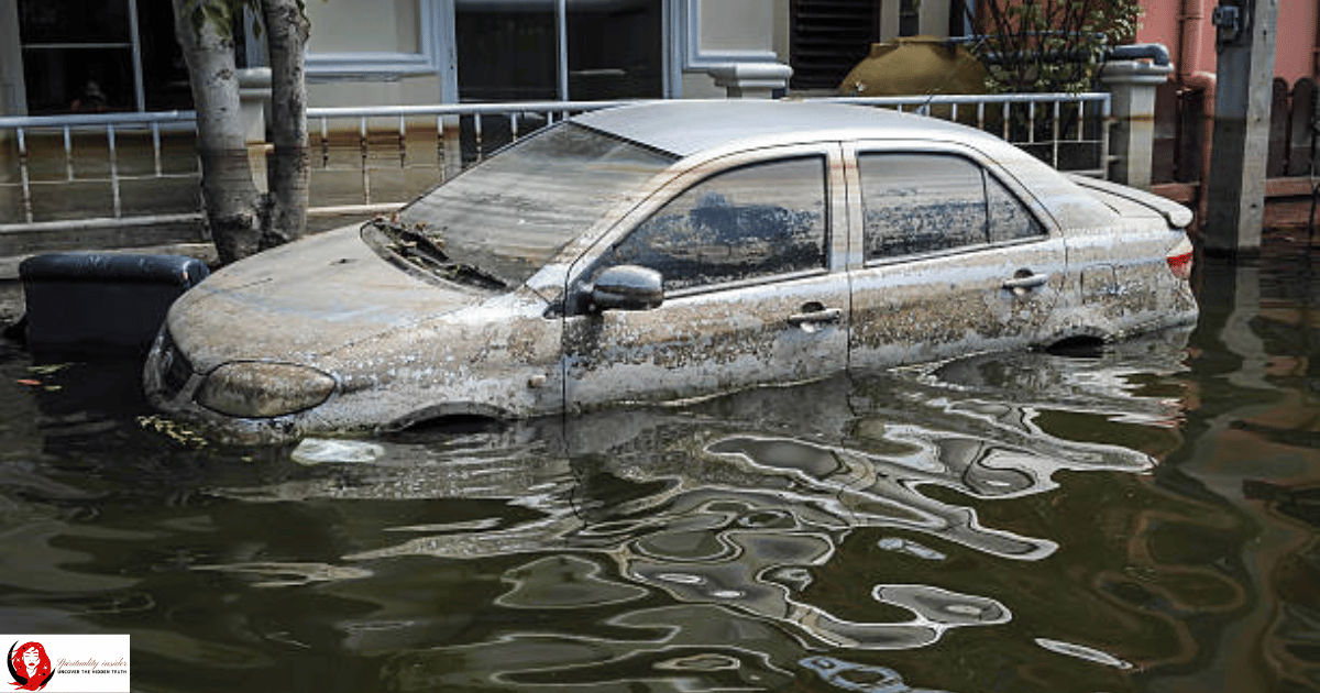 image of sinking car