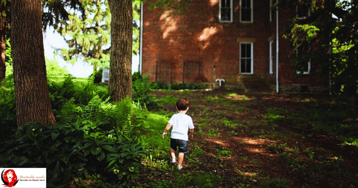 A little kid trying to get to his home in a jungle