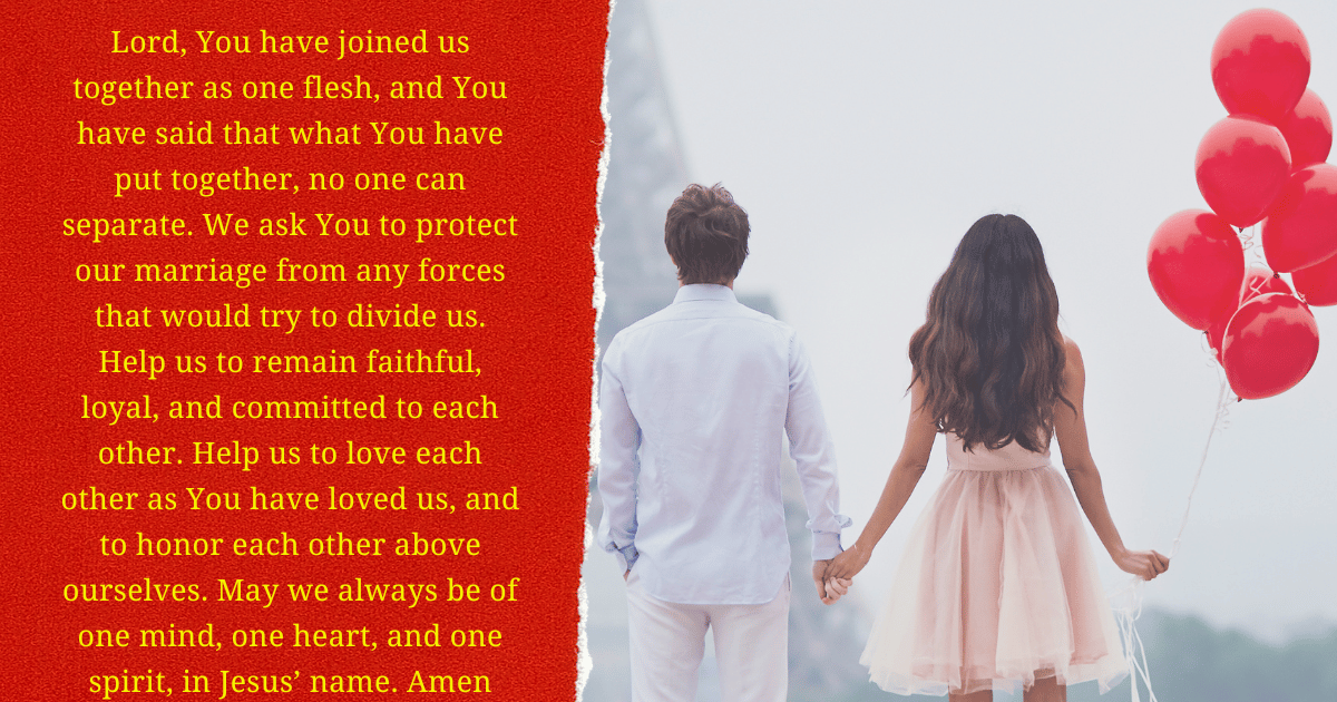 Prayer for Unity and Oneness in Marriage 