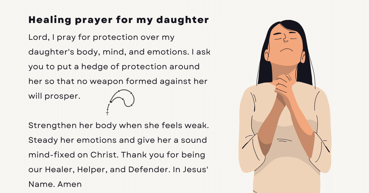 prayer for my daughter healing