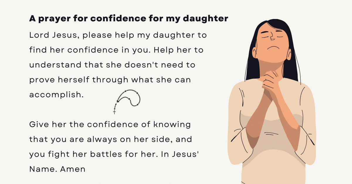 A prayer for confidence for my daughter 