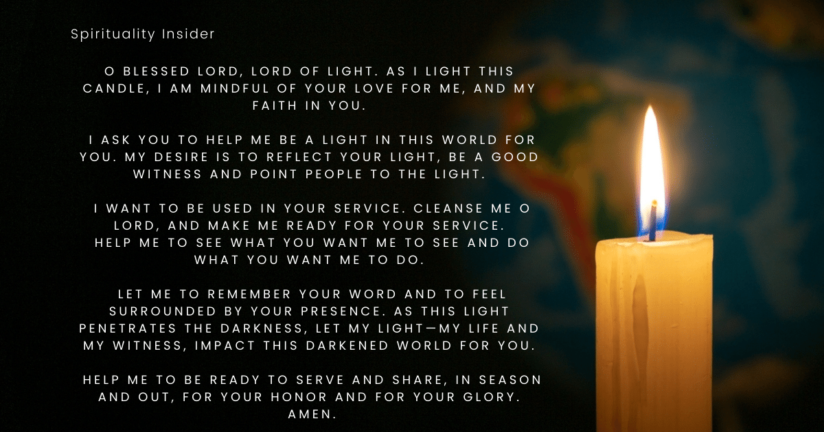 A Prayer When Lighting A Candle