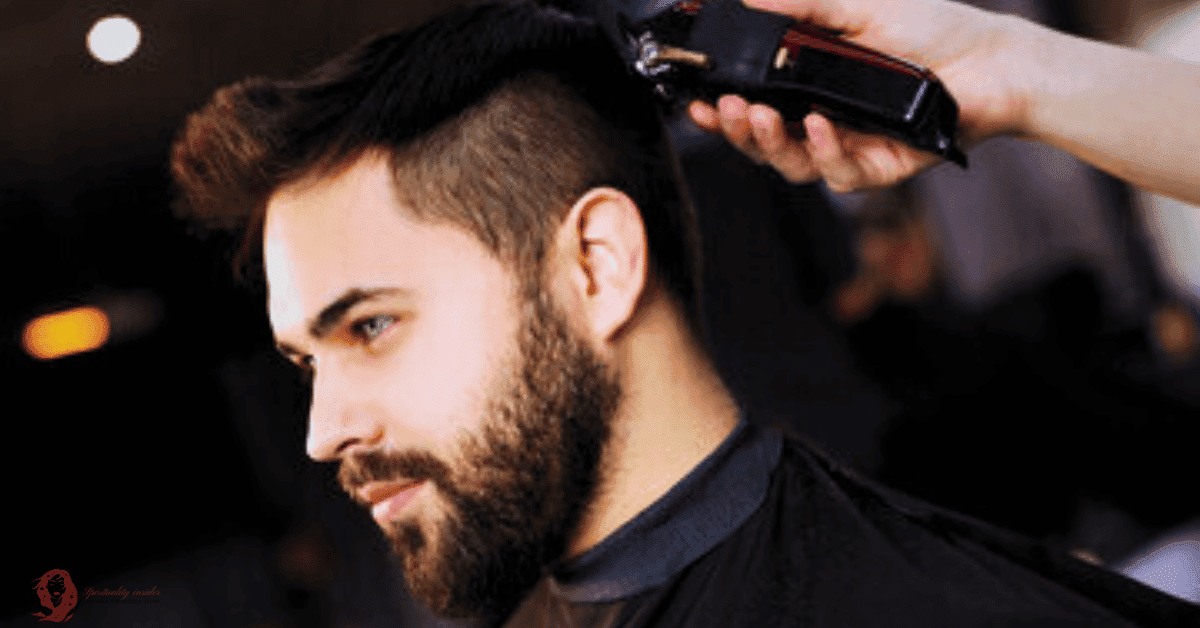 A man getting his hair cut