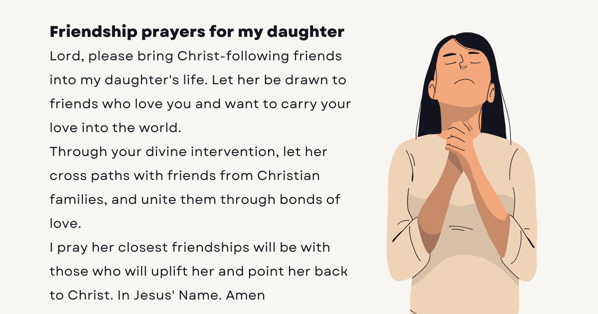 Friendship prayers for my daughter 