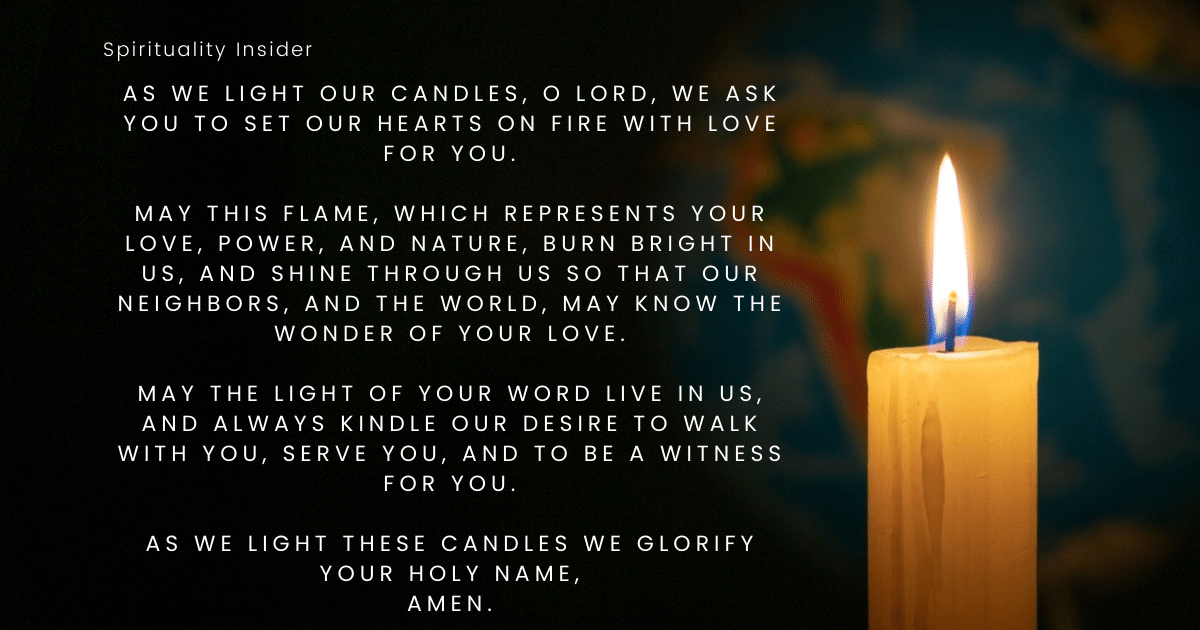 LIGHTING A CANDLE BEFORE PRAYER AND WORSHIP