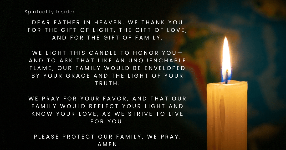 lighting a candle during family celebrations