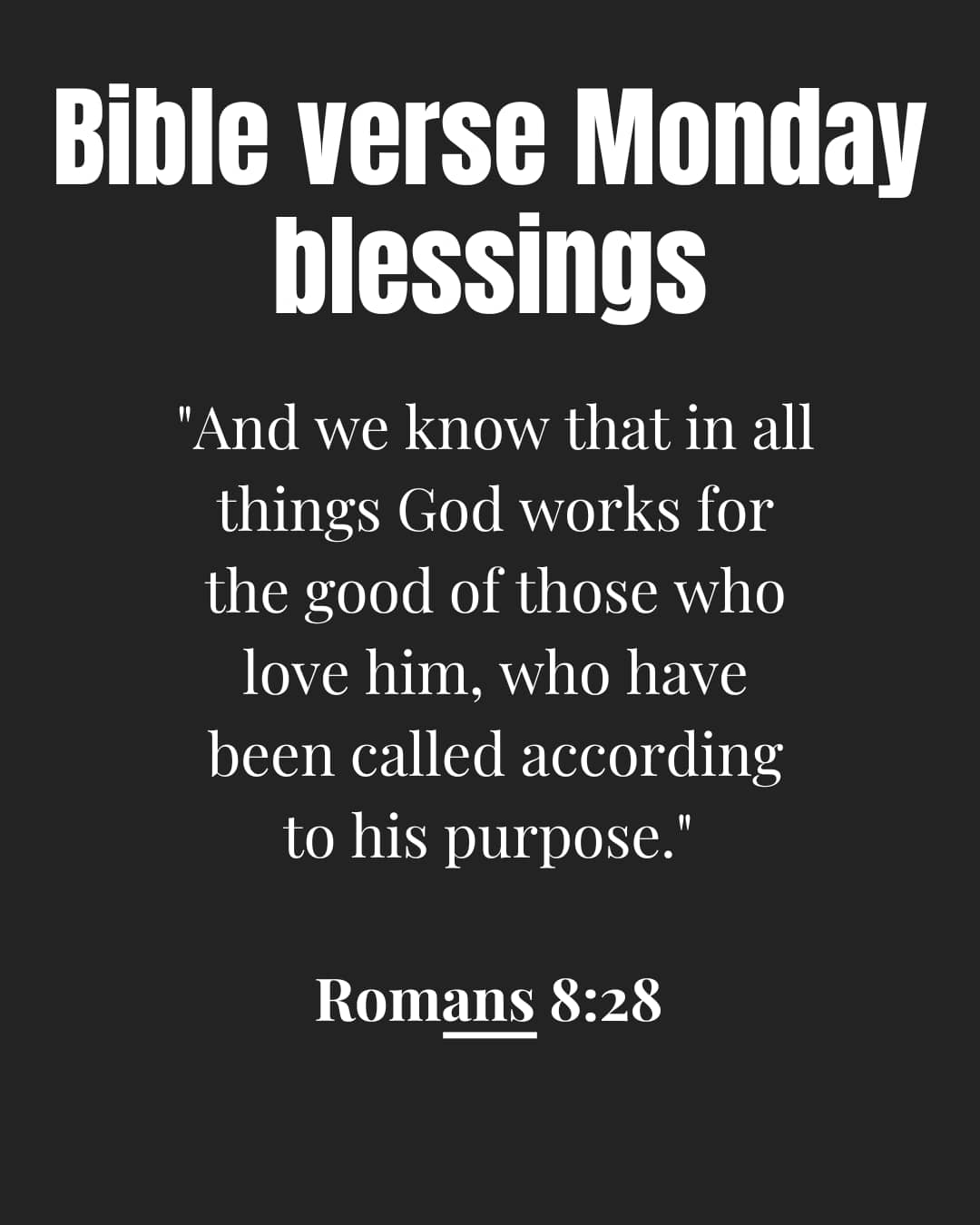 Bible verse Monday blessings