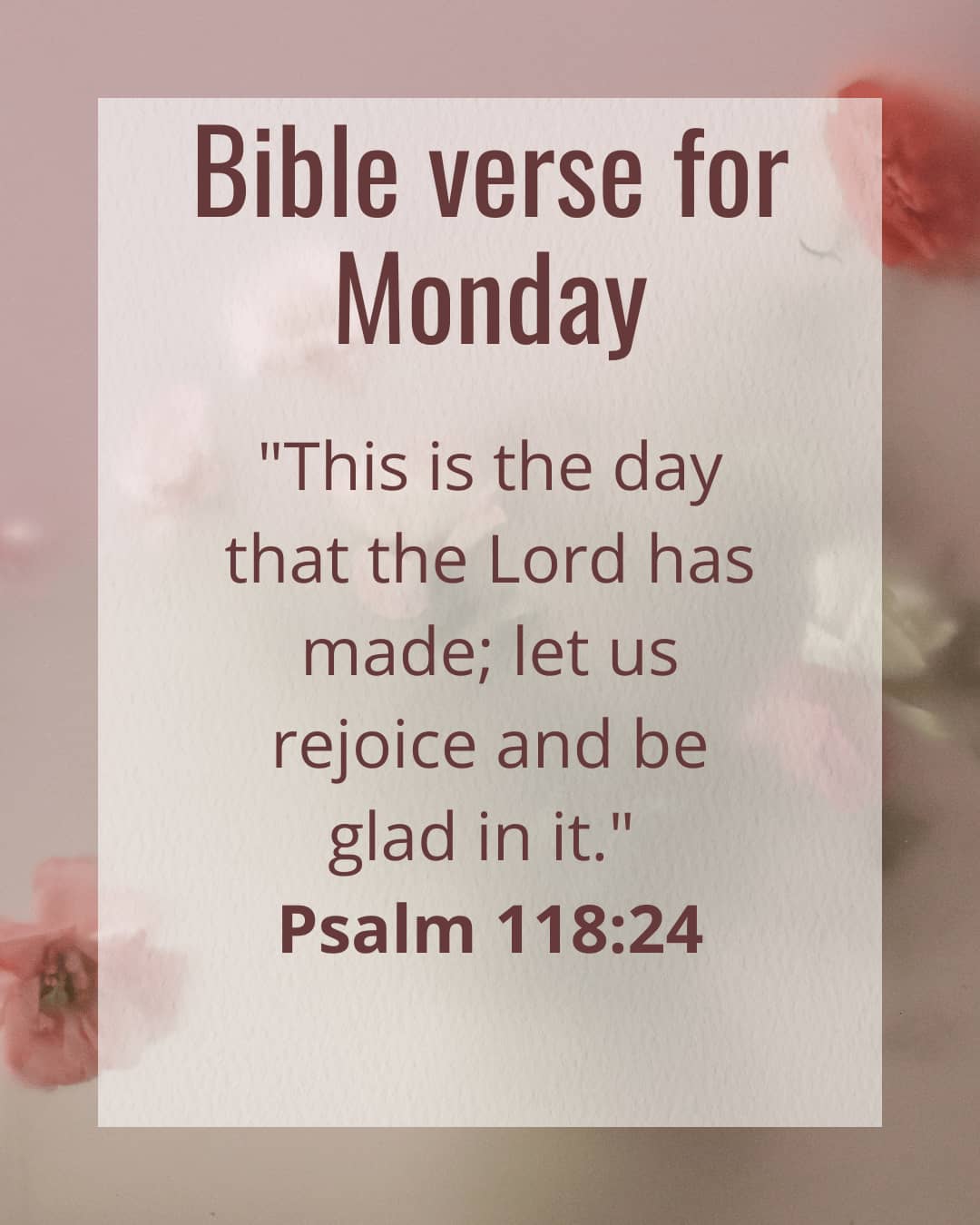Bible verse for Monday