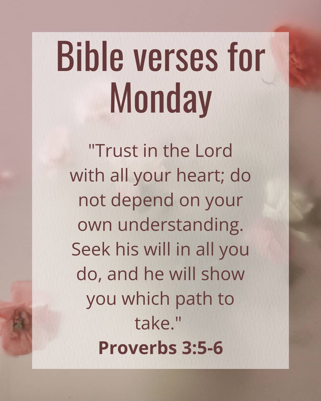 Bible verses for Monday
