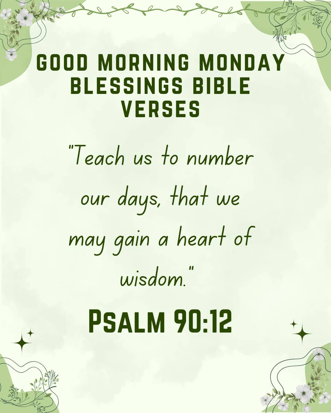 Good morning Monday blessings Bible verses
