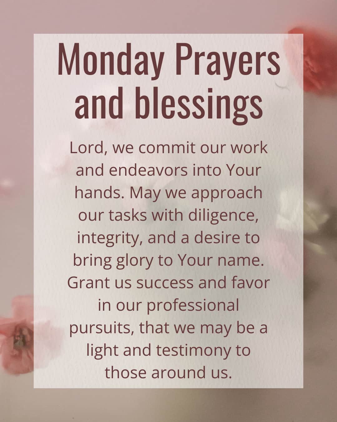 Good morning Monday prayers and blessings