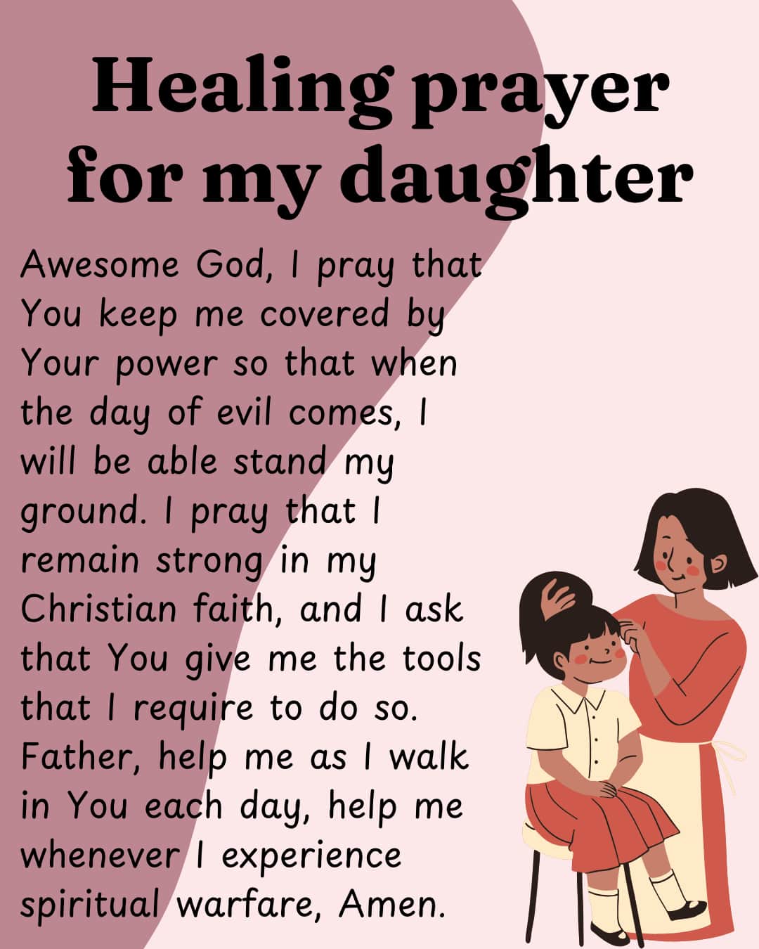 Healing prayer for my daughter