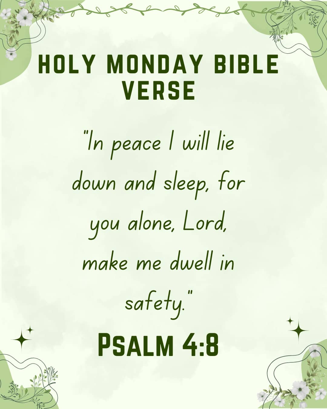 Holy Monday Bible verse
