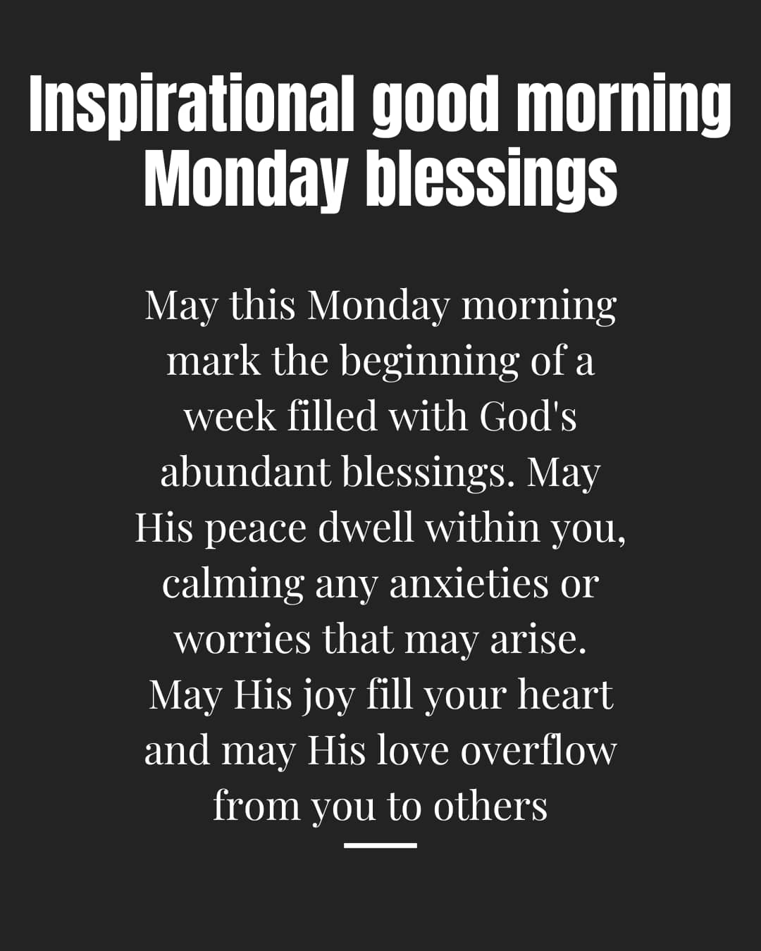 Inspirational good morning Monday blessings