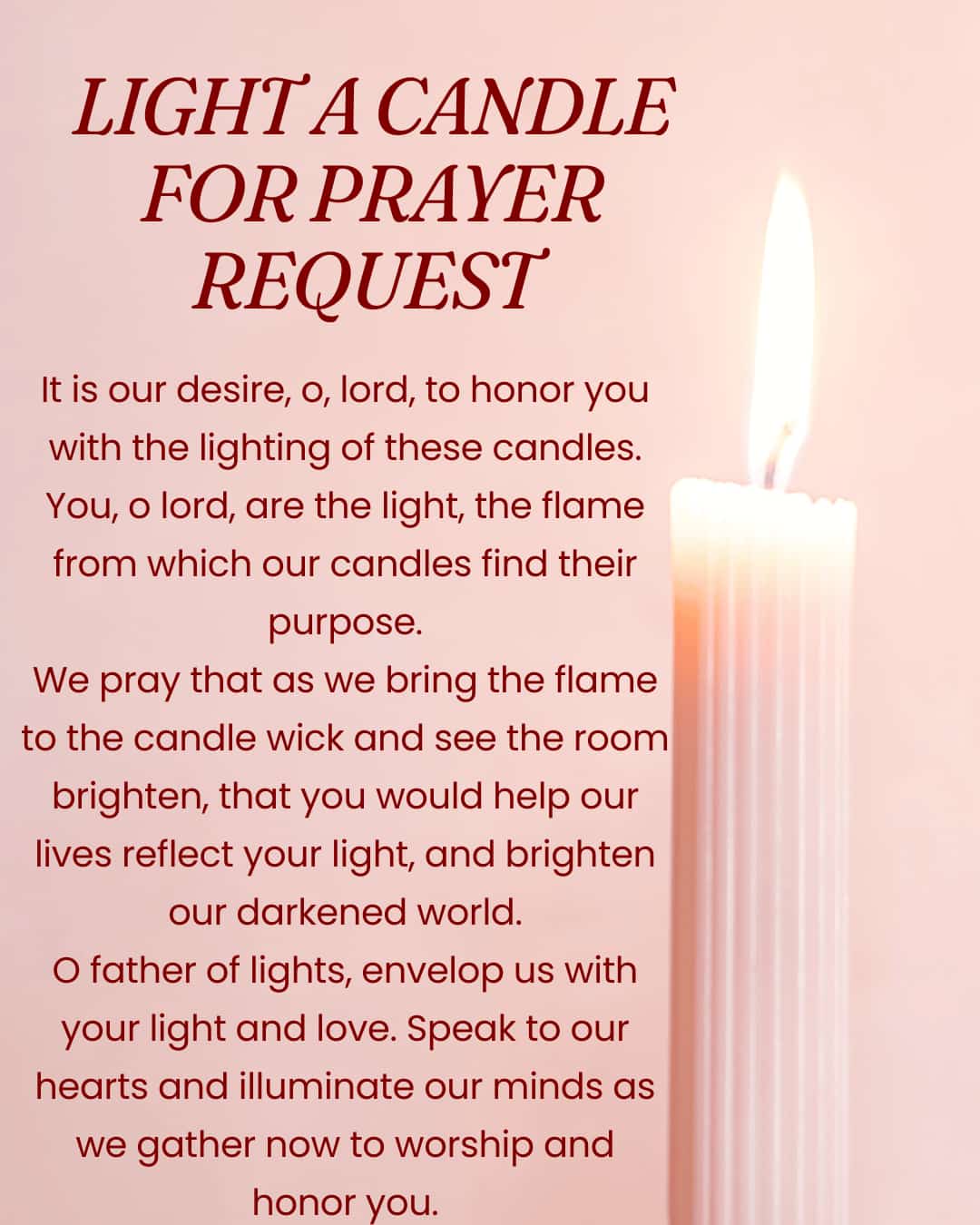 Light a candle for prayer request