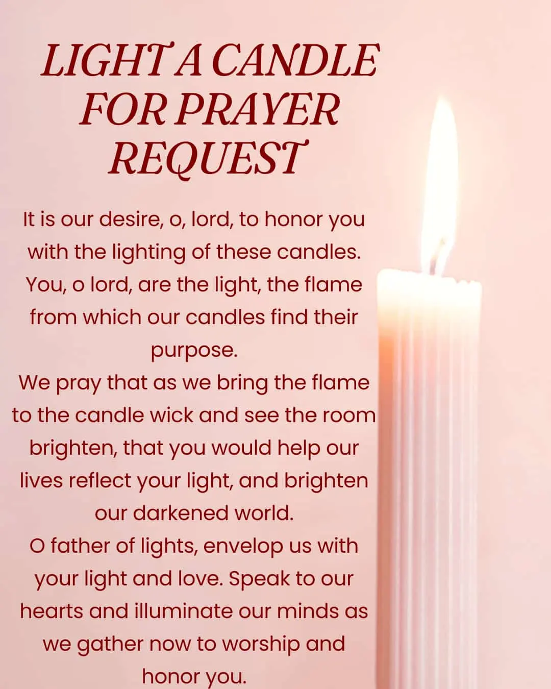 Light a candle for prayer request