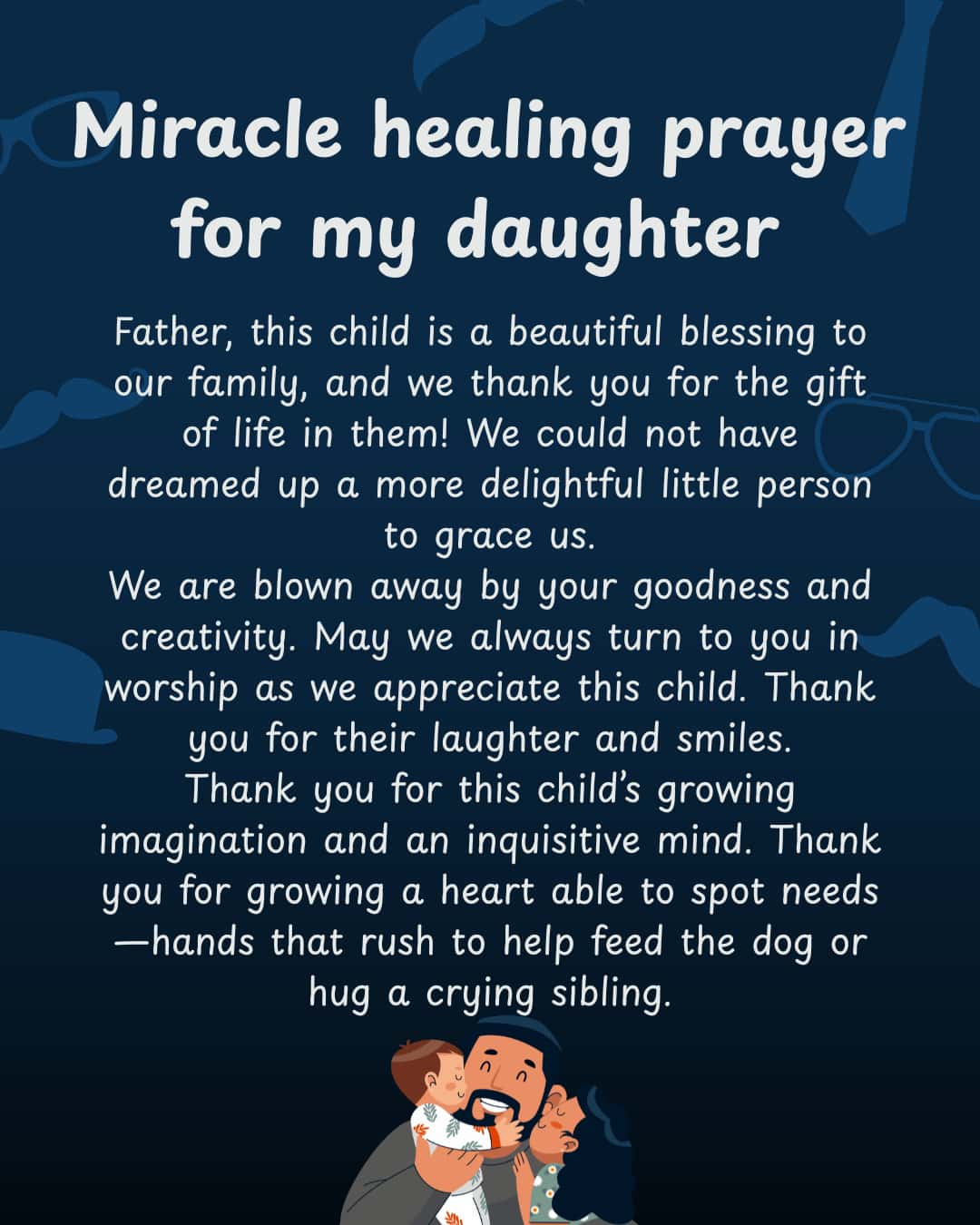 Miracle healing prayer for my daughter
