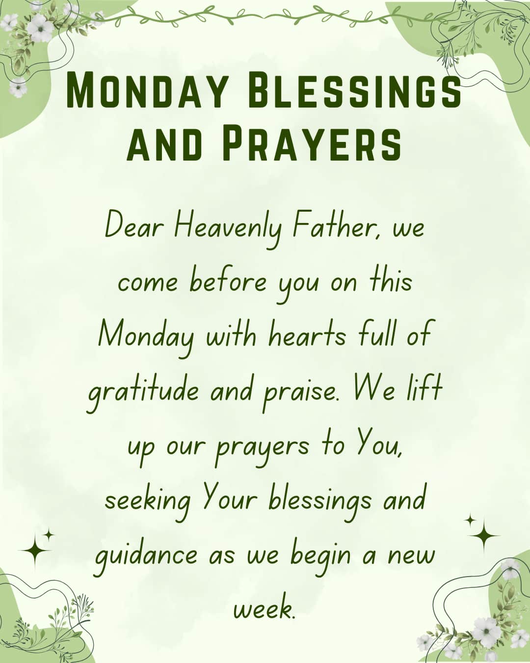 Monday Blessings and Prayers