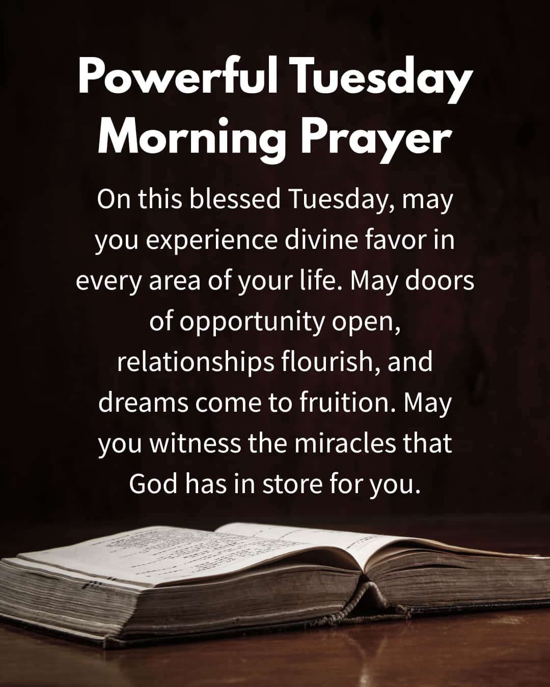 Powerful Tuesday Morning Prayer