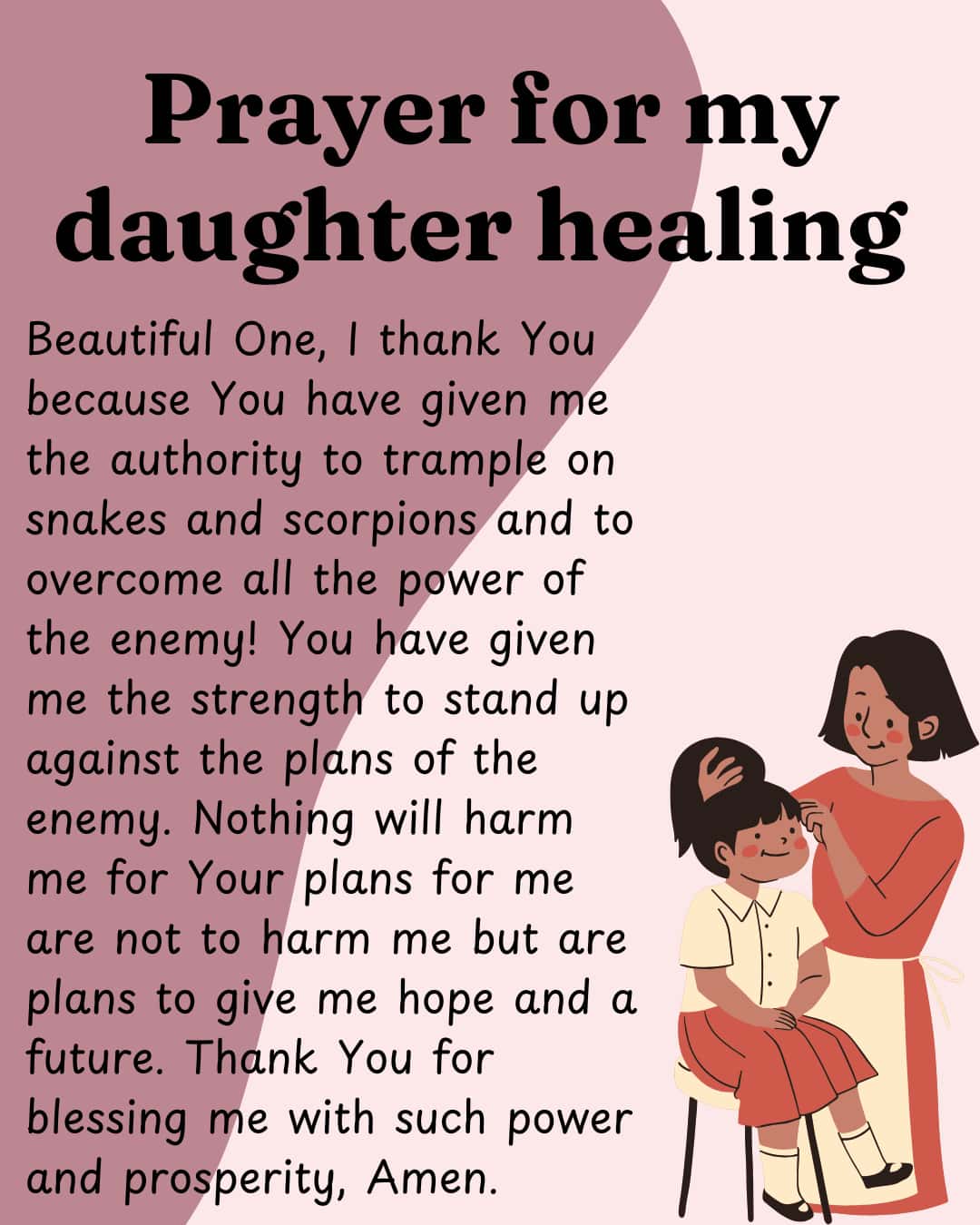 Prayer for my daughter healing