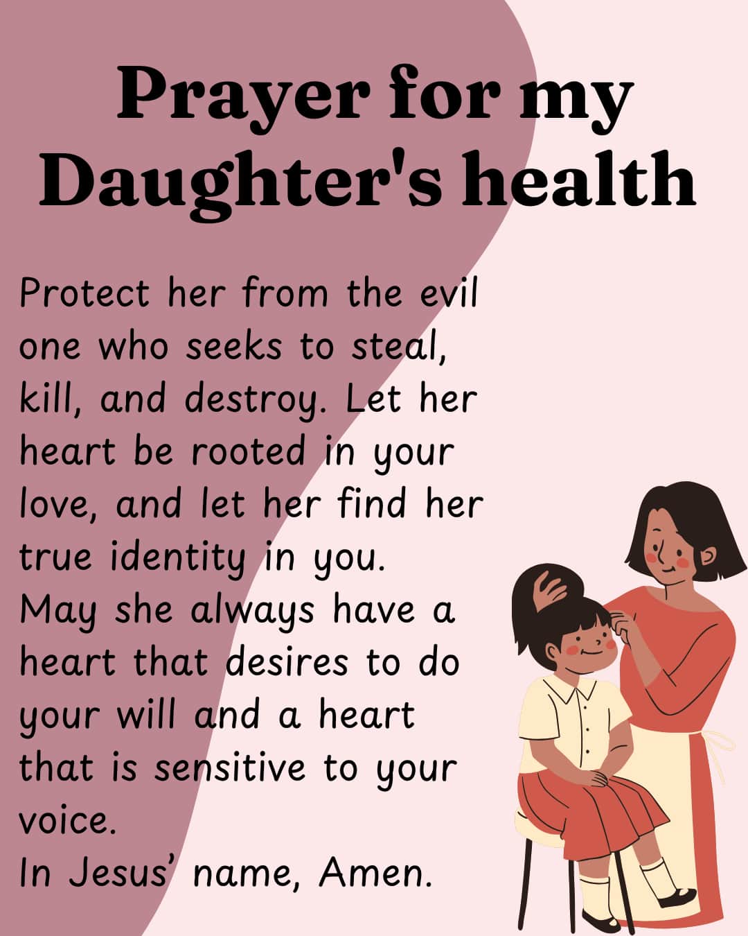 Prayer for my daughter's health