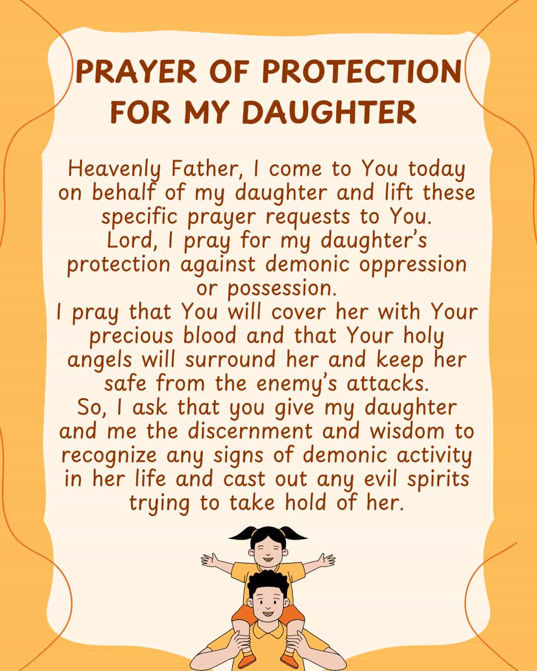 Prayer of protection for my daughter