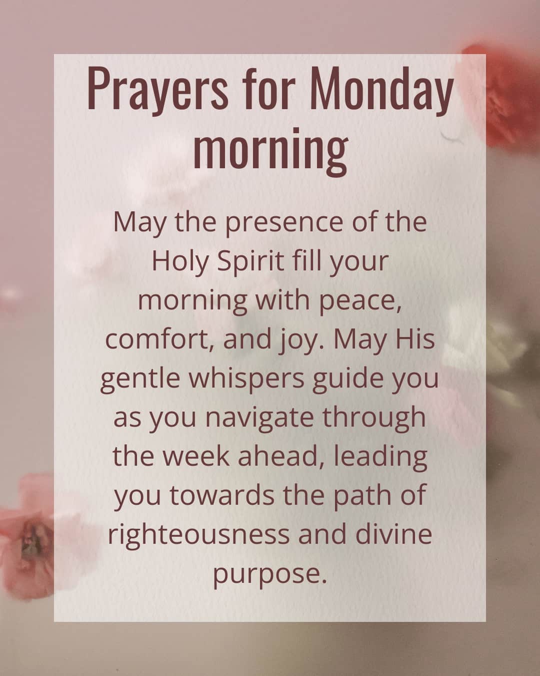 Prayers for Monday morning