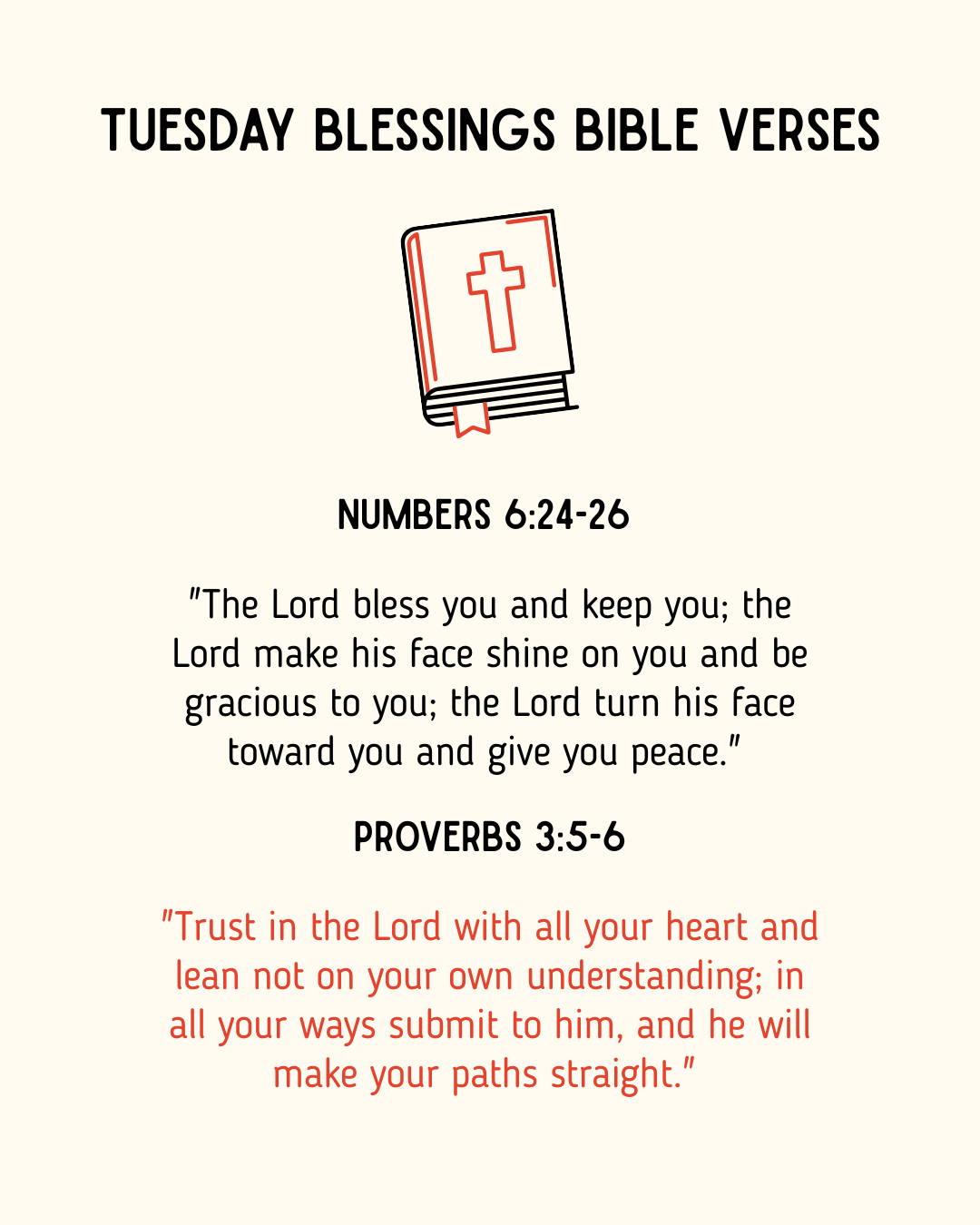 Tuesday Blessings Bible Verses
