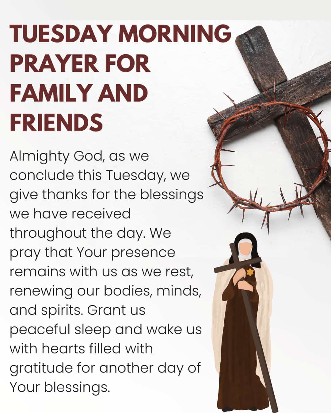 Tuesday Morning prayer for family and friends