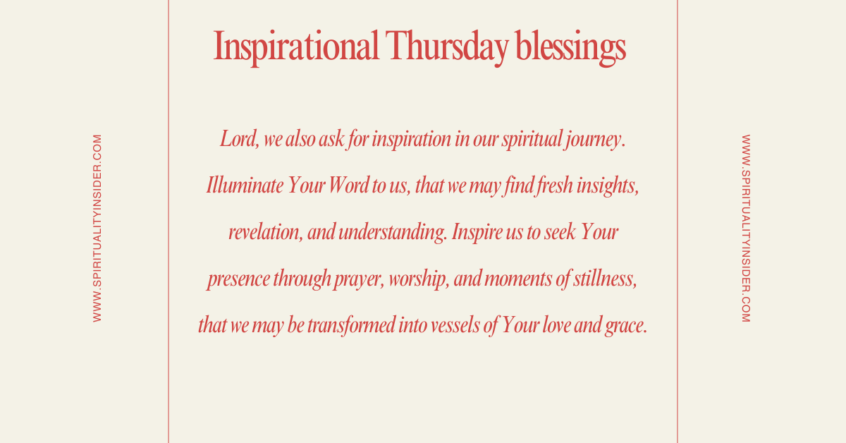 Inspirational Thursday prayers and blessings quotes