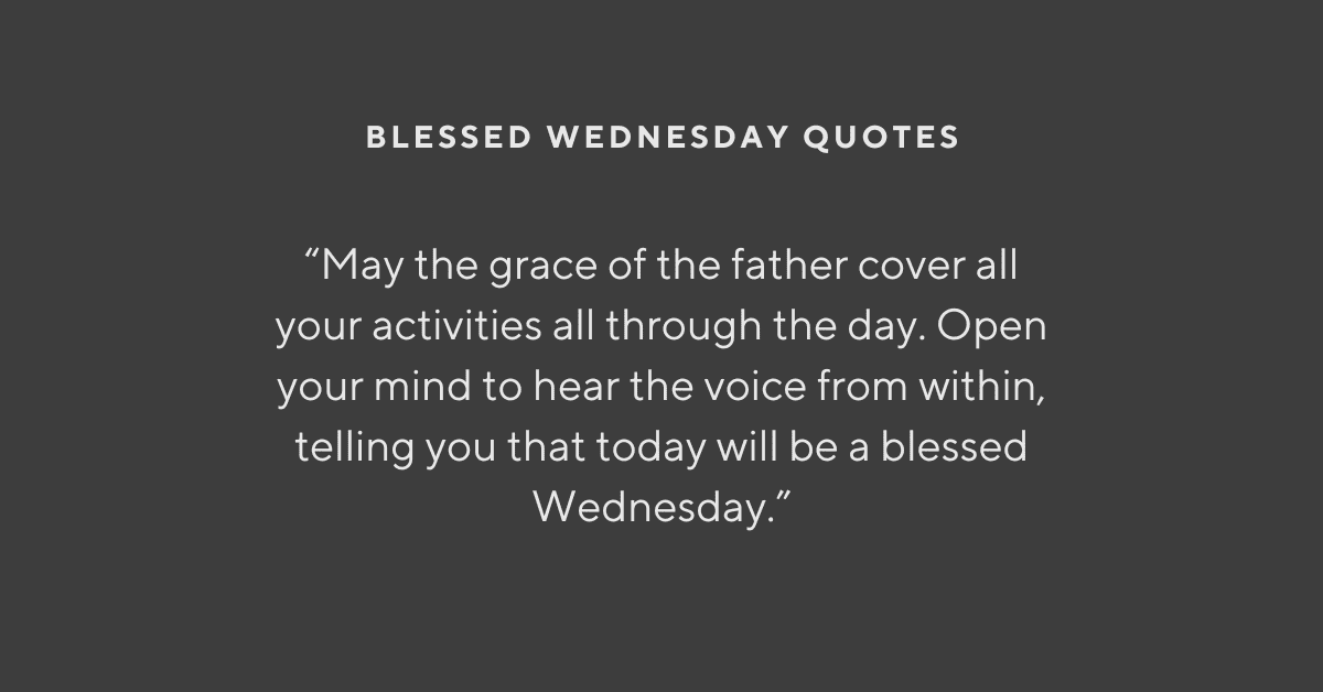 Wednesday morning blessings and prayers quotes