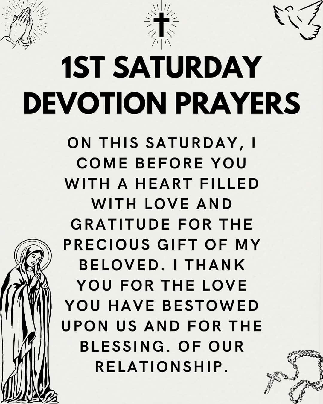 1st Saturday devotion Prayers