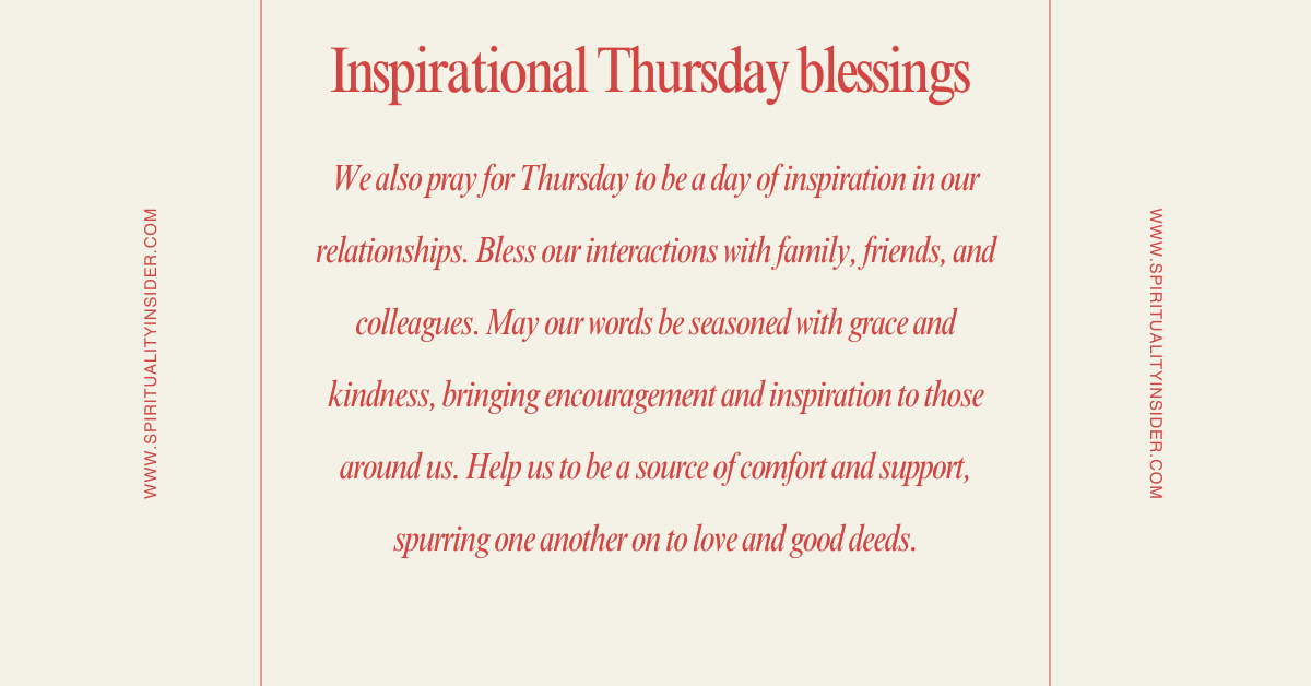 inspirational Thursday blessings