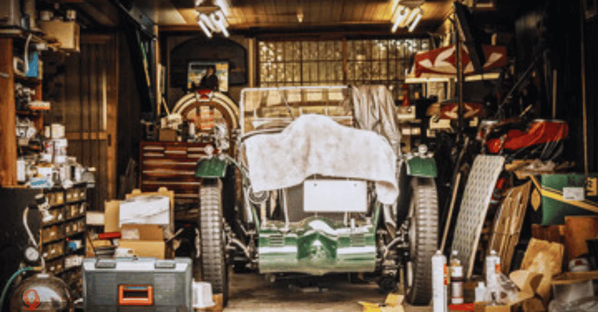 A car garage full of equipment