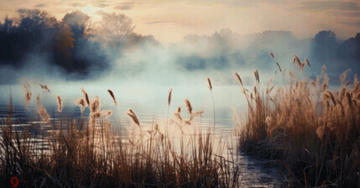 calm Monday morning view of a lake