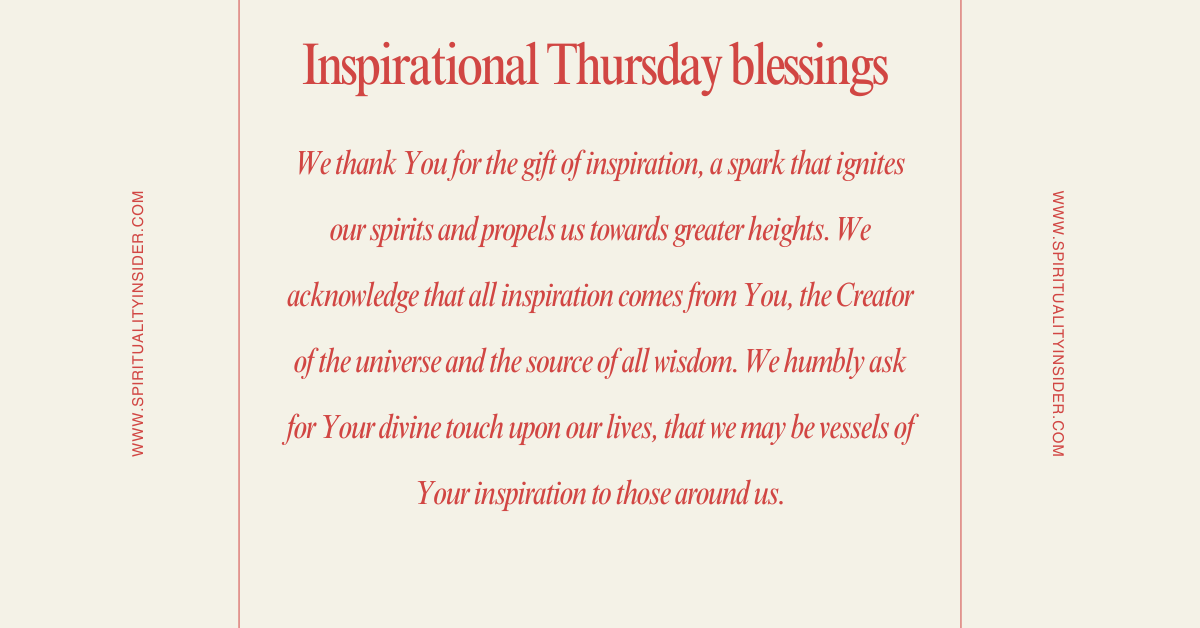 Inspirational Thursday prayers and blessings images