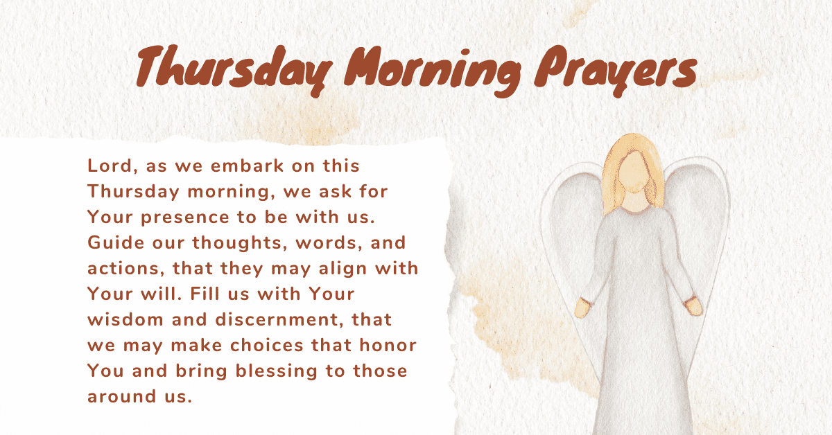 Prayers for Thursday morning