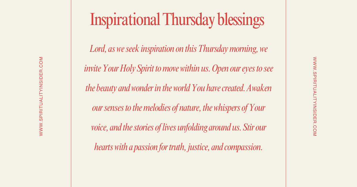 Inspirational Thursday prayers