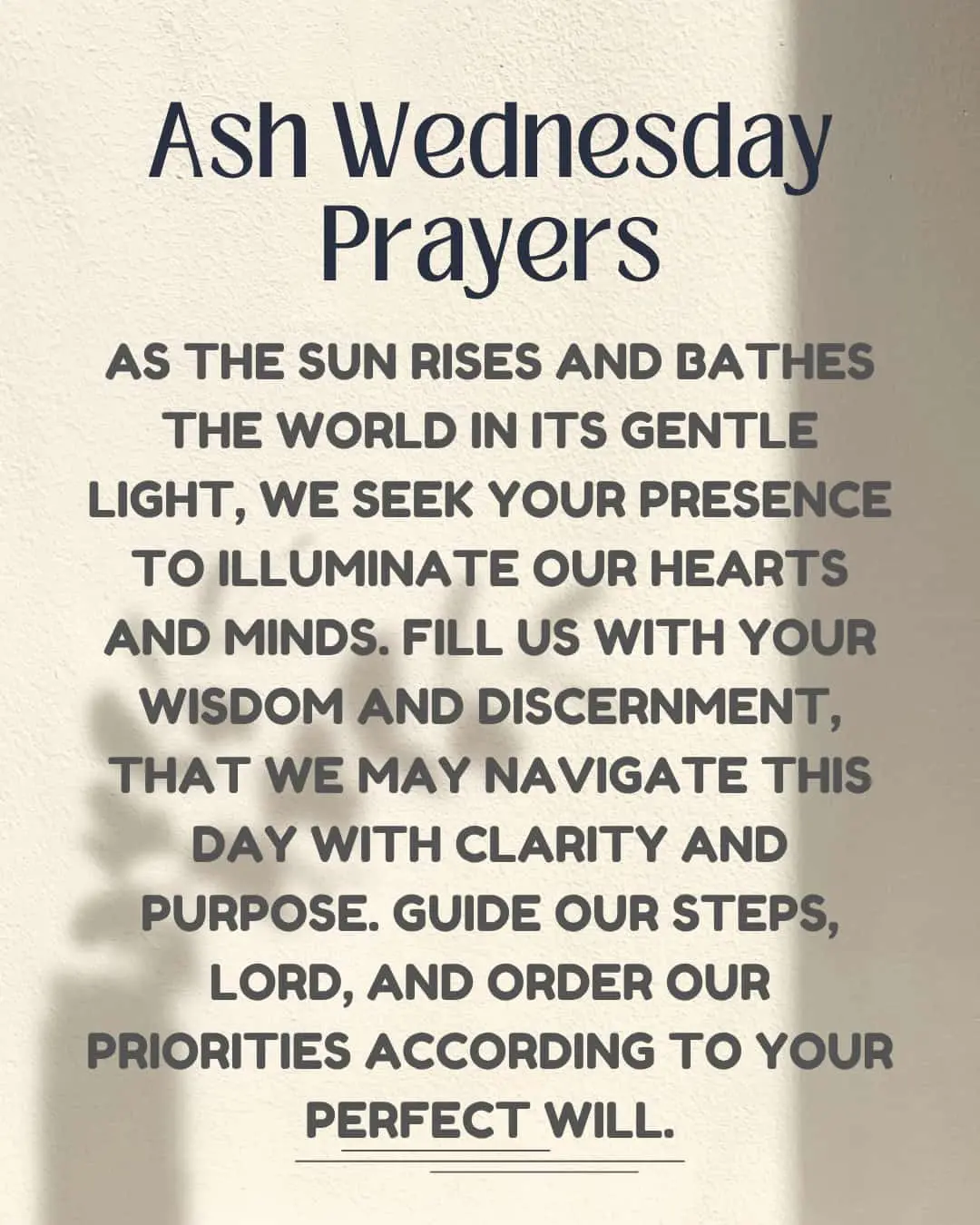 Ash Wednesday Prayers