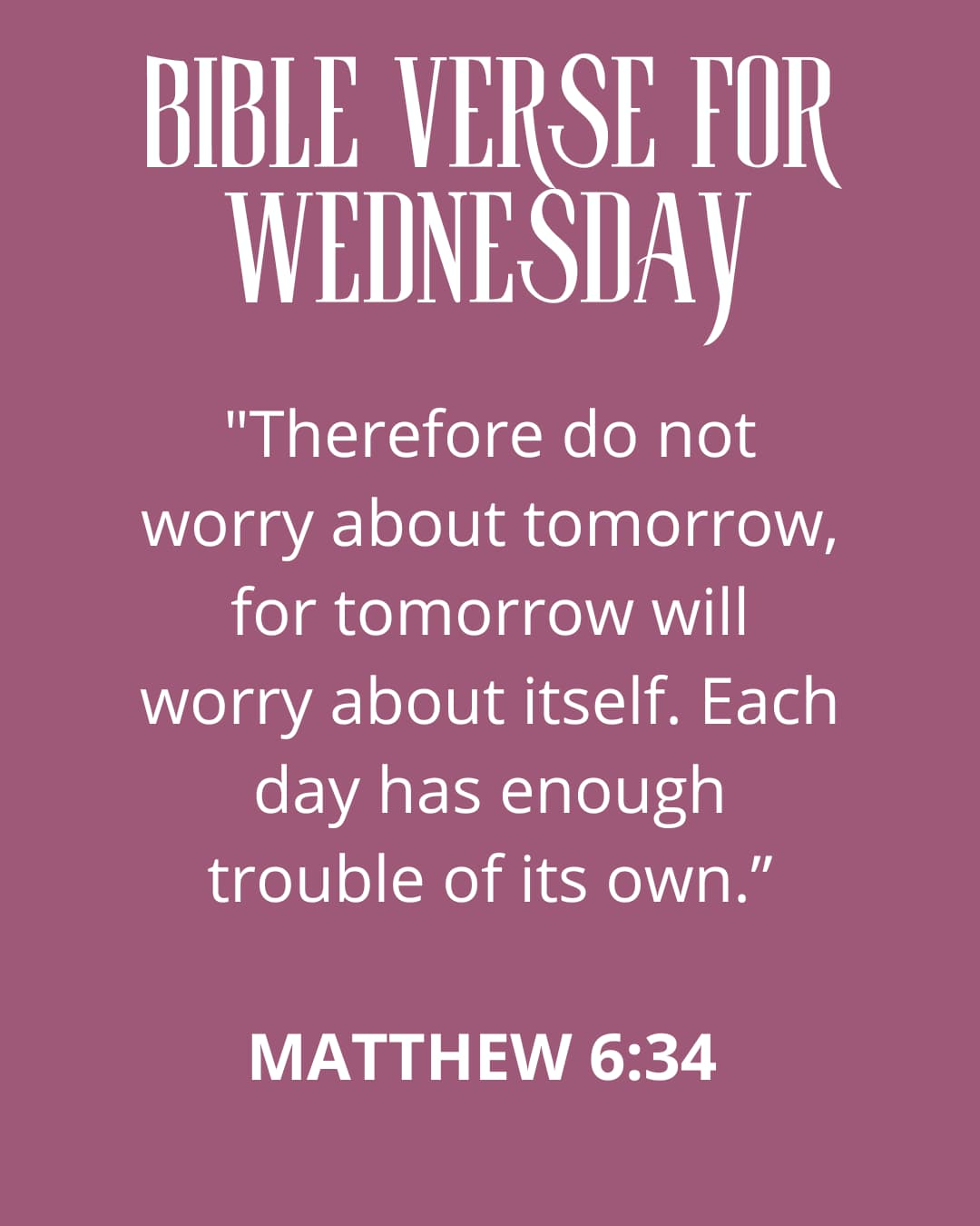 Bible Verse for Wednesday