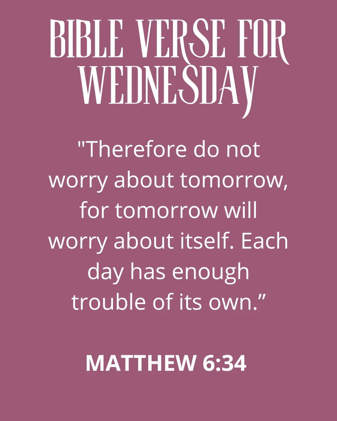 Bible Verse for Wednesday