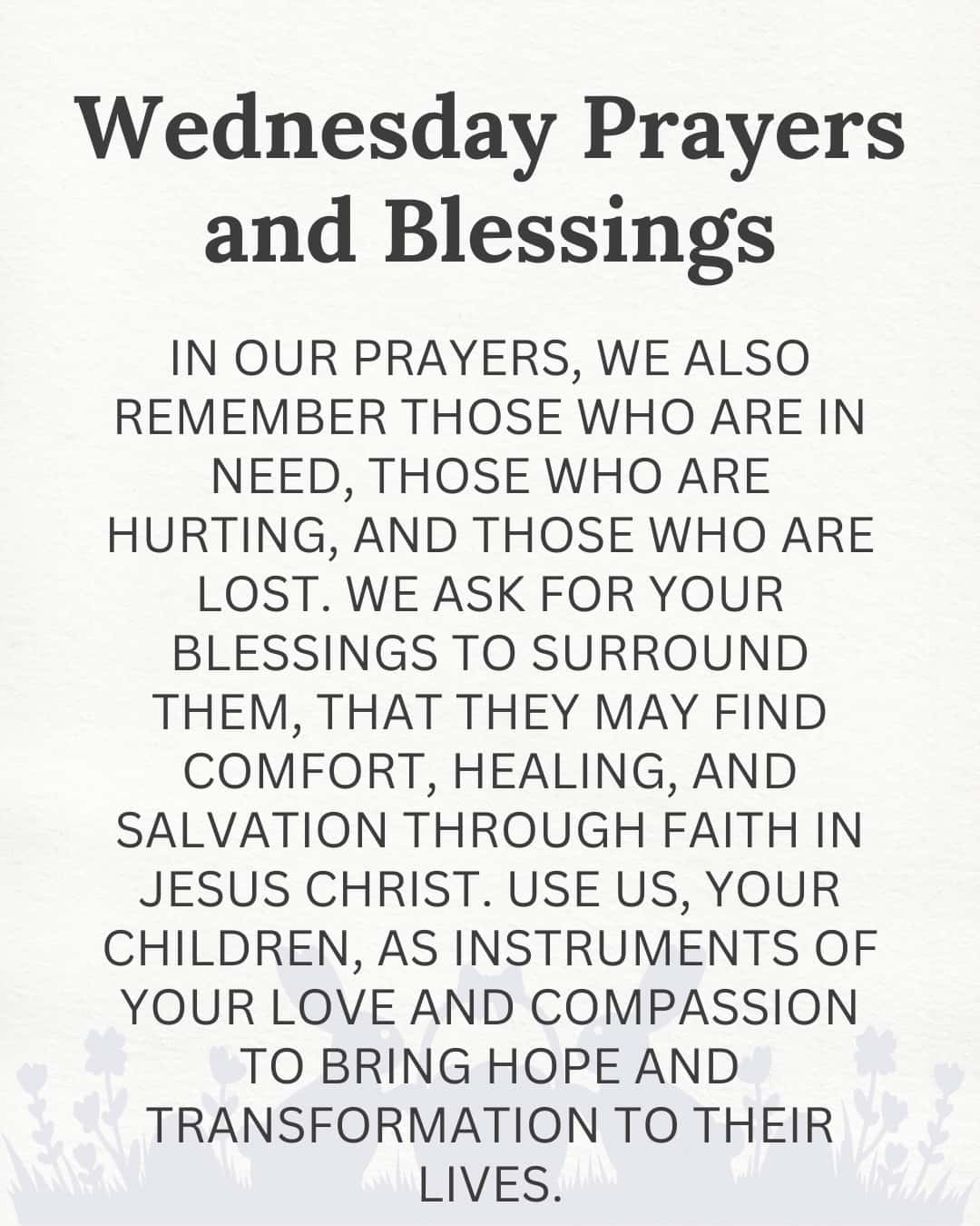 Bible verse Wednesday prayers and blessings