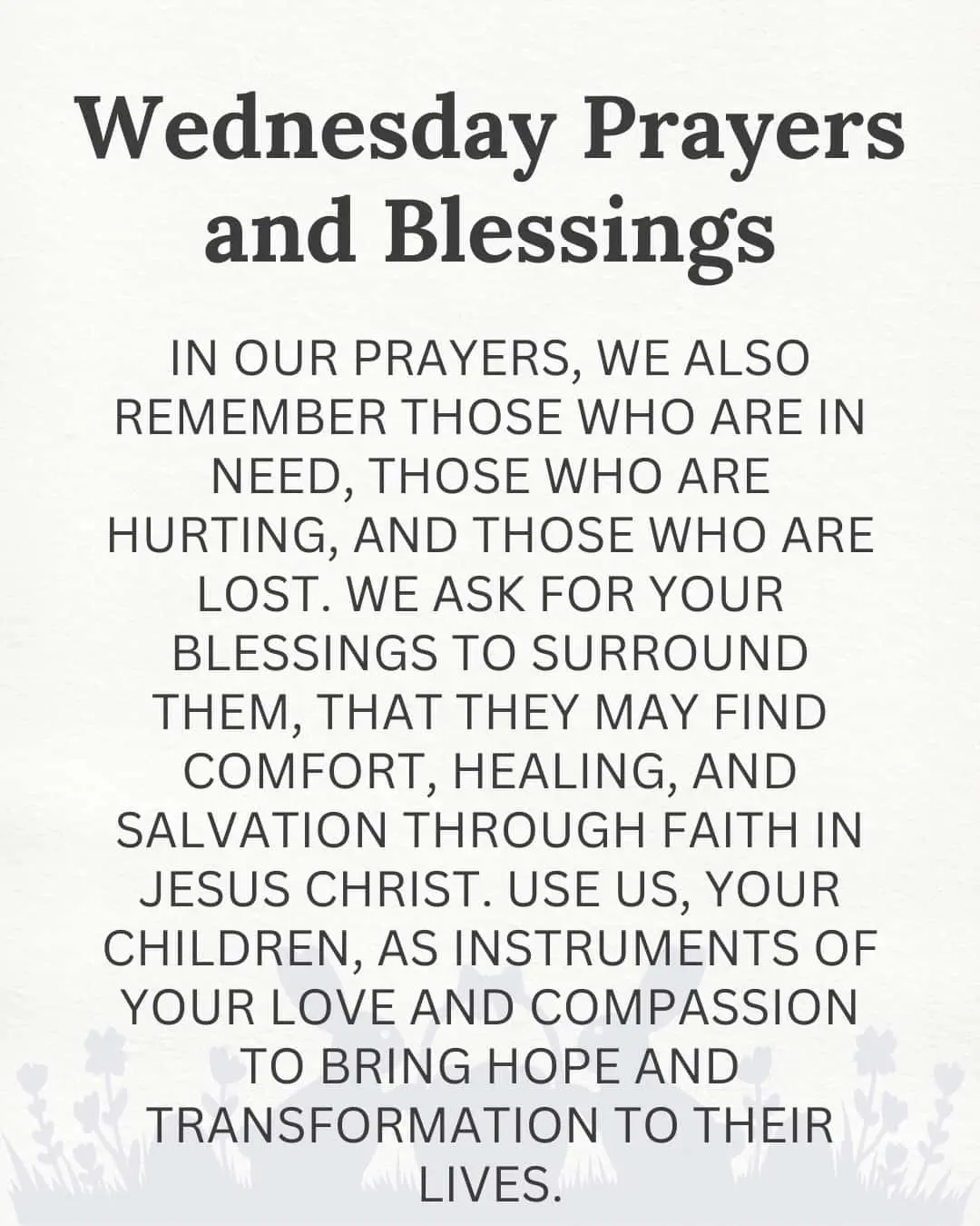 Bible verse Wednesday prayers and blessings