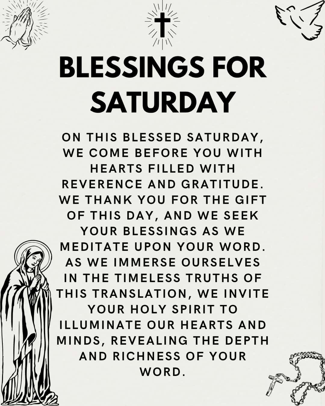Blessings for Saturday