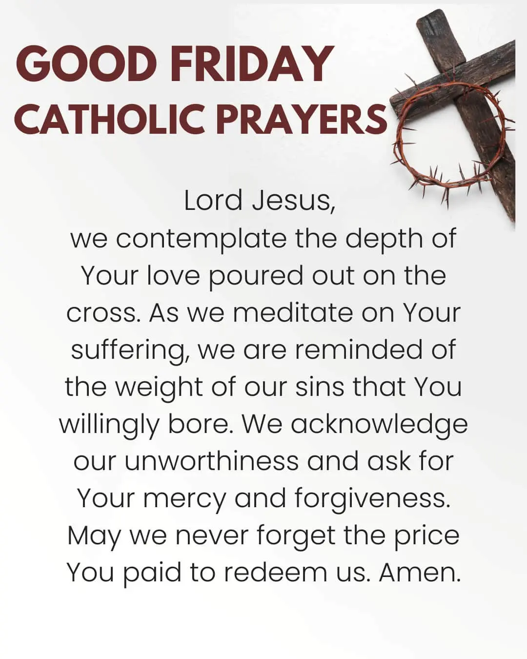 Catholic prayers for good friday