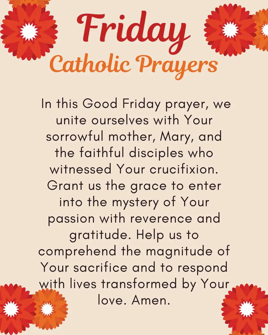 Catholic prayers good friday