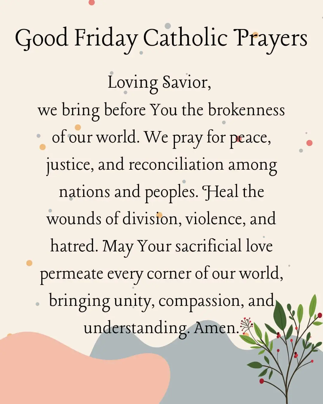 Catholic prayers on good friday
