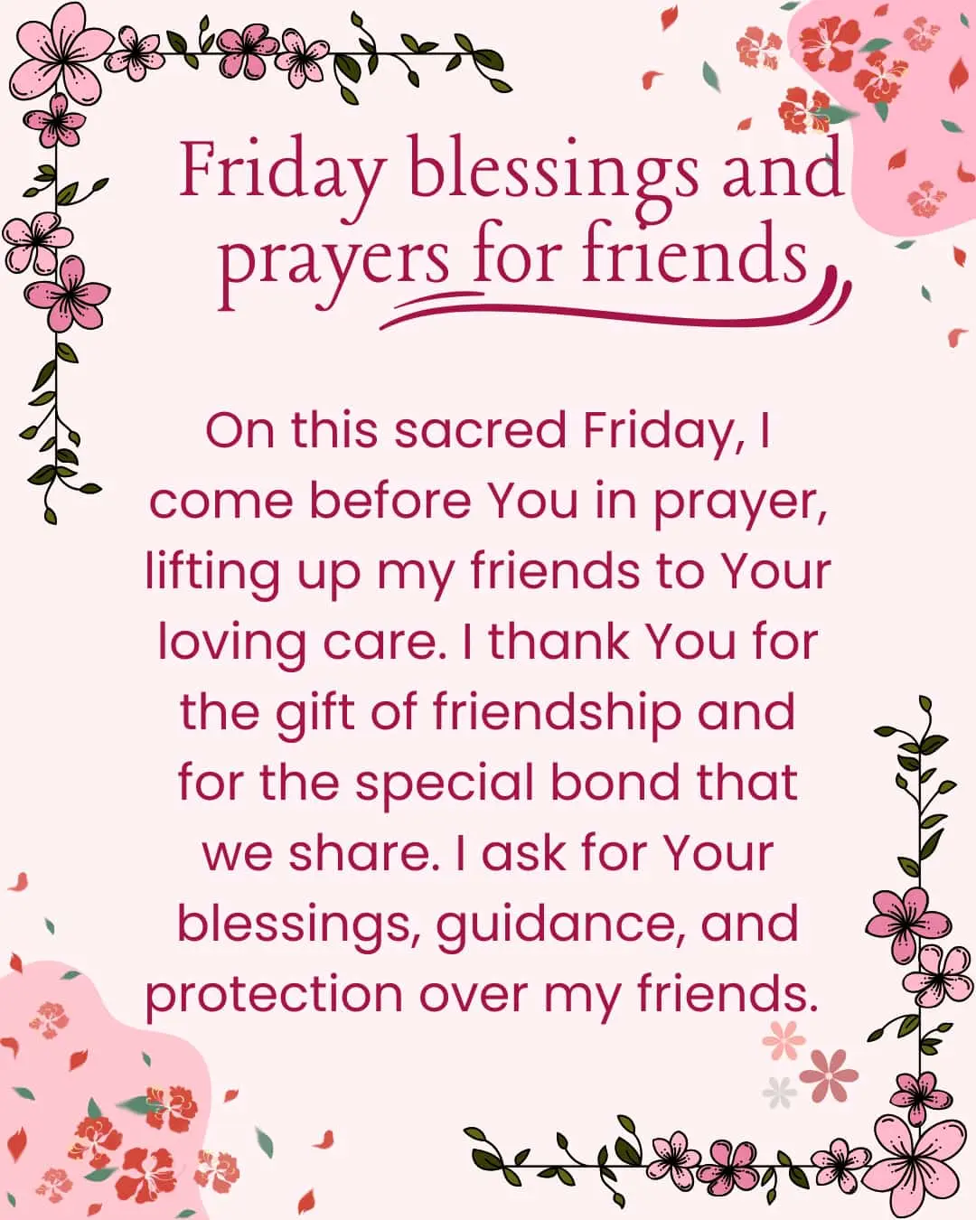 Friday blessings and prayers for friends
