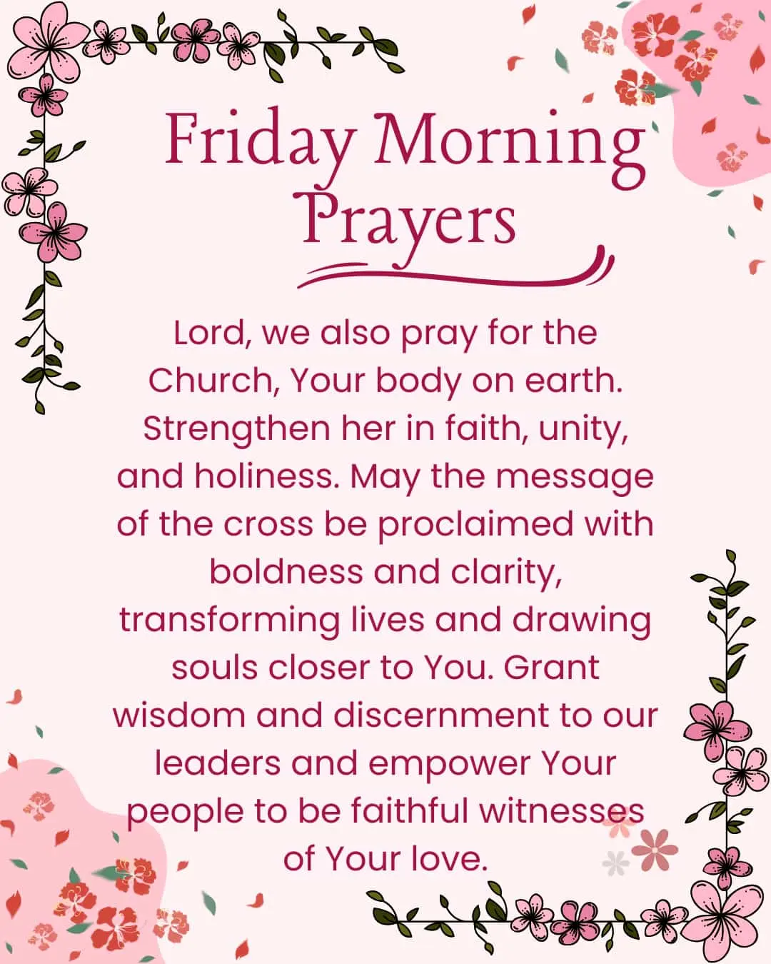 Friday morning prayer blessing